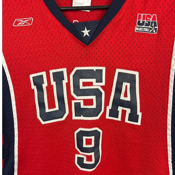 Lebron James Y2K TEAM USA 2004 Athens Olympics 9 Reebok Swingman Jersey Boys L - Picture 3 of 11